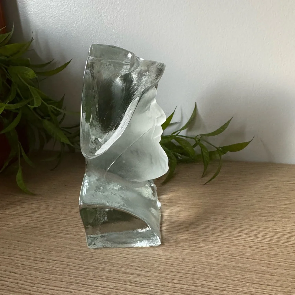 Viking Glass Realistic Sculpture Bust Art Bookend - Picture 4 of 9